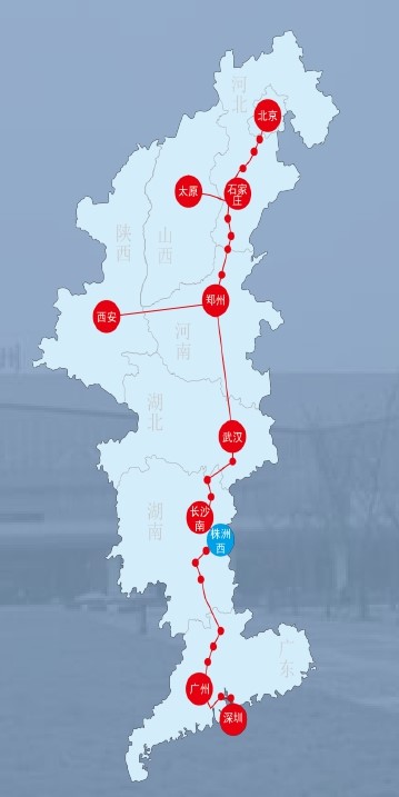 株洲西高鐵線路圖 株洲西高鐵線路圖