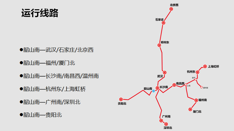 韶山南站運(yùn)營線路