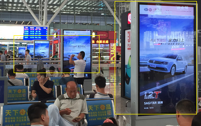 深圳北高鐵站候車室獨立刷屏廣告