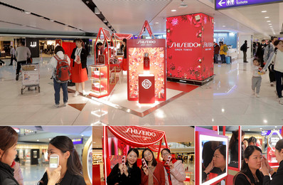 香港機(jī)場(chǎng)出發(fā)免稅區(qū)品牌展位+圖騰電子屏廣告