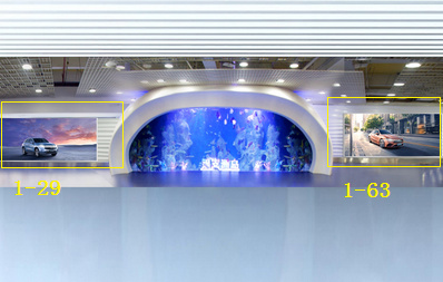 北京機(jī)場T1一層行李廳中間水族館右左側(cè)動(dòng)感燈箱廣告